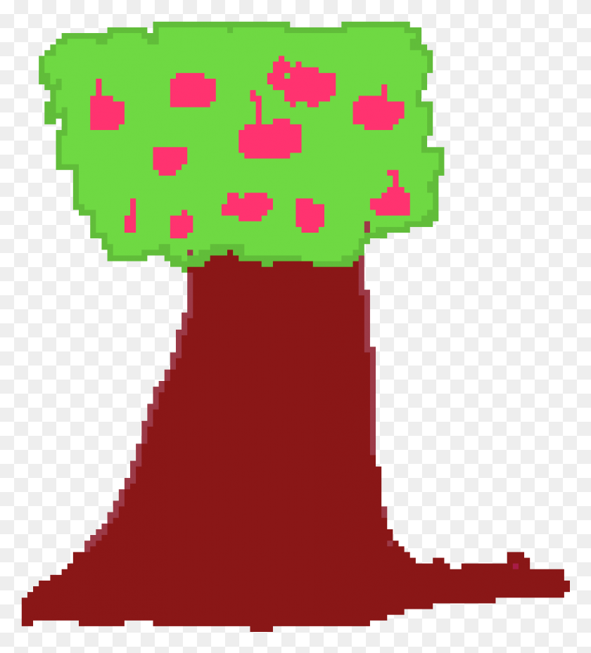 961x1071 Apple Tree Apple Tree Pixel Art, Building, Text, Face HD PNG Download