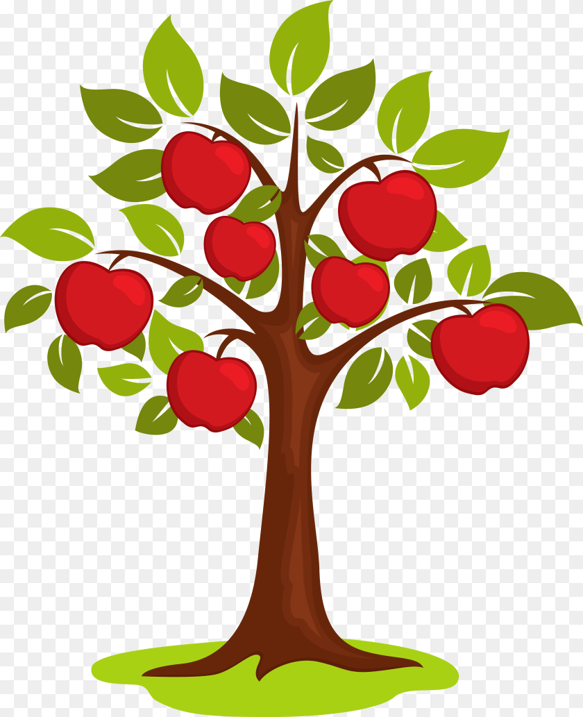 3751x4614 Apple Tree Clipart Banner Library Cartoon Clip Apple Tree Clipart Background, Art, Food, Fruit, Plant PNG