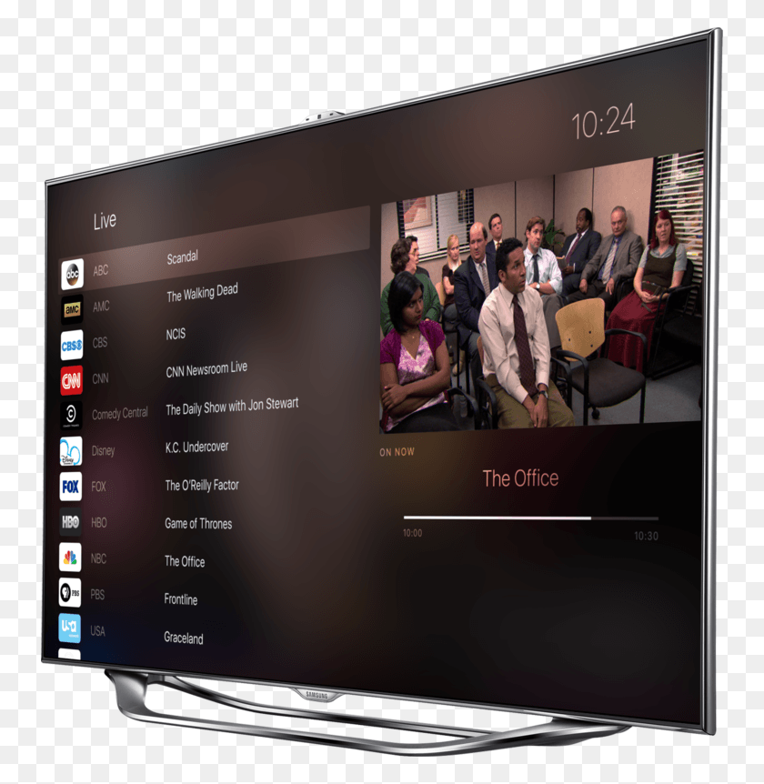 750x802 Apple Tv Has An Easy Picture In Picture App Apple Tv Screen Price, Person, Human, Monitor HD PNG Download