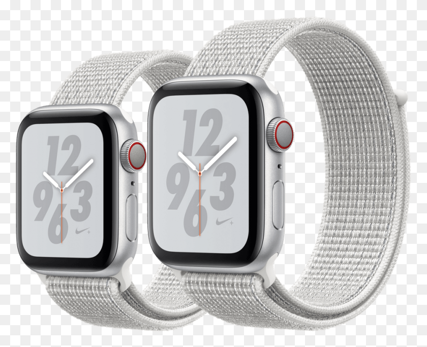 932x745 Apple Watch Nike Silver Aluminum Case With Summit White Apple Watch Series 4 44mm Nike, Wristwatch, Strap HD PNG Download