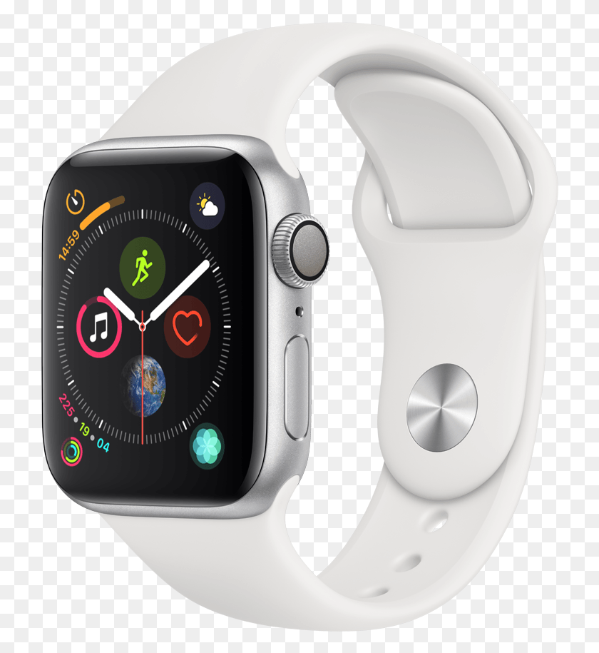 726x855 Apple Watch Series 4 Gps 40mm Dual Core S4 Chip 16gb Apple Watch Silver Series, Wristwatch, Digital Watch HD PNG Download