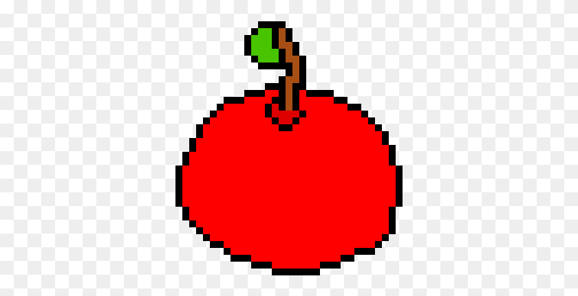 331x371 Apple With A Neat Black Outline And A Very Very Very Pixel Art Planet, Plant, Tree, Label HD PNG Download