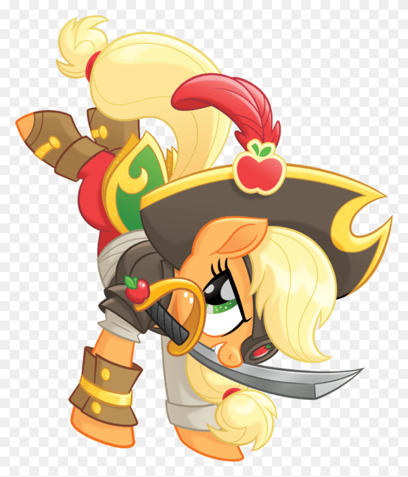 881x1042 Applejack Badass Clothes Earth Pony Eyepatch Female My Little Pony Movie Applejack, Toy, Fire, Flame HD PNG Download