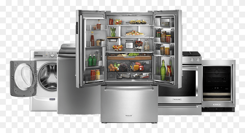 870x443 Appliances Kitchenaid, Appliance, Refrigerator HD PNG Download