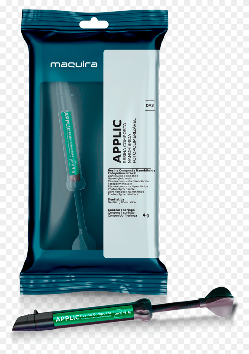 916x1331 Applic Composite Resin Nano Hybrid Resina Composta Fluida Applic Flow, Toothbrush, Brush, Tool HD PNG Download