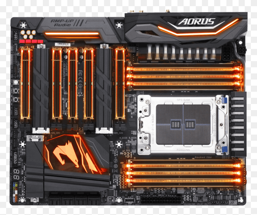 947x781 Appreciating The High Level Similarity Between Chipsets Gigabyte X399 Aorus Gaming 7 Motherboard, Computer, Electronics, Hardware HD PNG Download