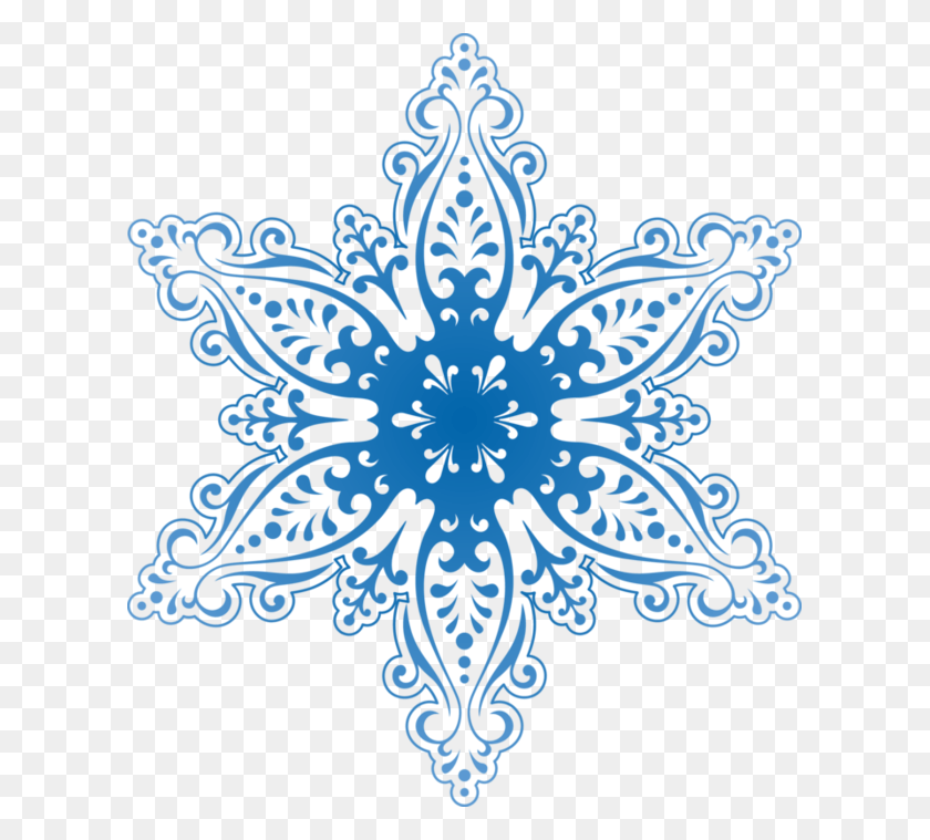 609x699 Aprender Manualidades Es Facilisimo Transparent Background Blue Snowflake, Pattern, Floral Design, Graphics HD PNG Download