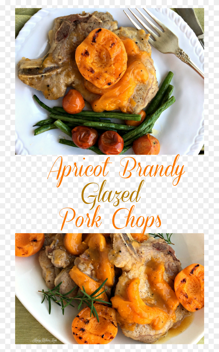 726x1291 Apricot Brandy Glazed Pork Chops Have Just The Right Pork Chop With Apricot Brandy Glaze, Fork, Cutlery, Plant HD PNG Download