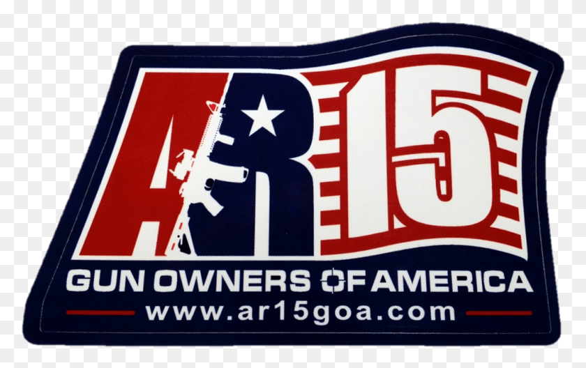 1003x602 Ar 15 Goa Logo Red White Amp Blue Ar 15 Style Rifle, Text, Symbol, Sign HD PNG Download