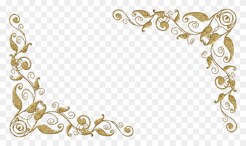 1545x873 Arabescos Moldura Moldura Dourada Arabescos, Floral Design, Pattern, Graphics HD PNG Download
