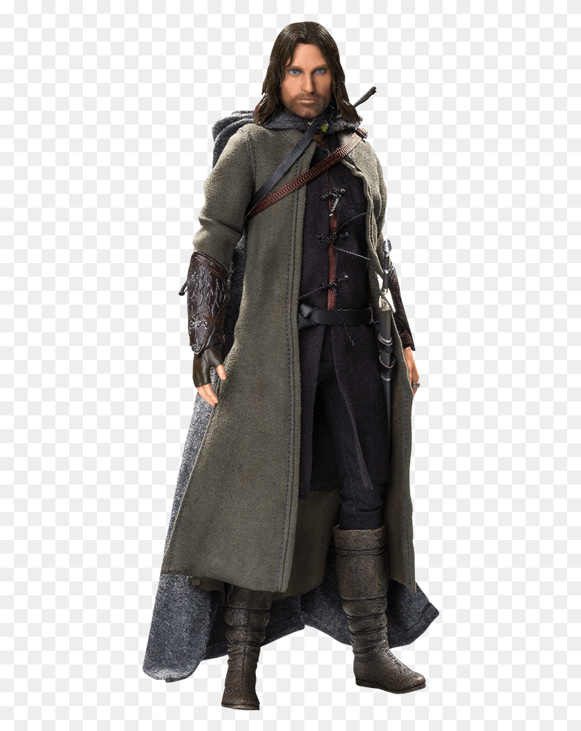 430x996 Aragorn Deluxe Collectible Figure Aragorn Lord Of The Rings Figure, Clothing, Apparel, Overcoat HD PNG Download