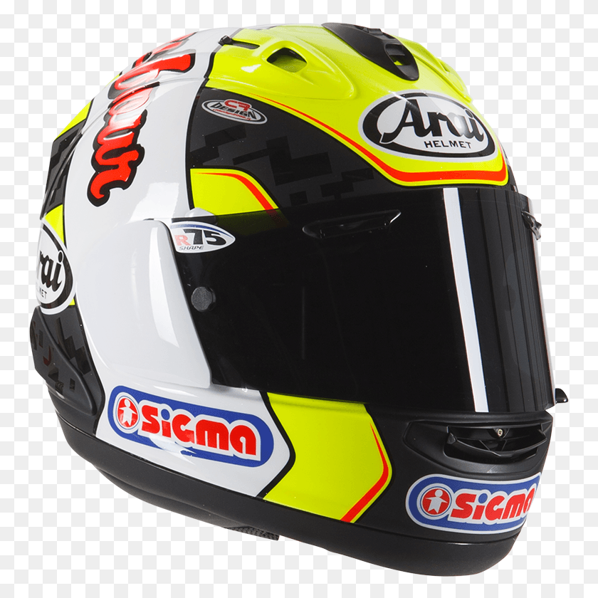 759x780 Arai Riccardo Russo 84 Arai Helmets Biker Helmets Motorcycle Helmet, Clothing, Apparel, Crash Helmet HD PNG Download