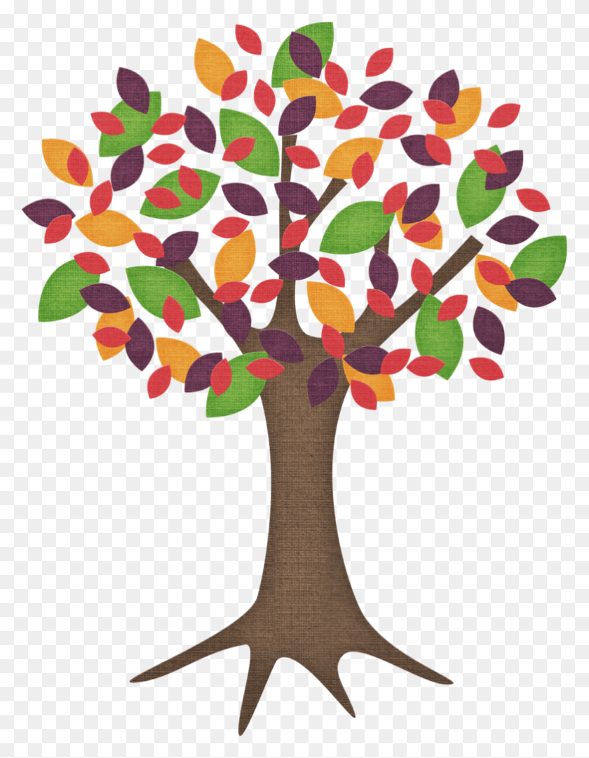 782x1024 Arbol Tree Clipart Colored Leaves, Graphics, Rug HD PNG Download