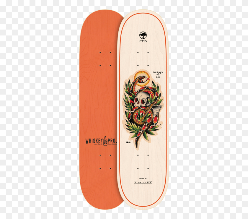307x681 Descargar Png Arbor Skateboards Whisky Skateboard Deck, Texto, Etiqueta, Flyer Hd Png