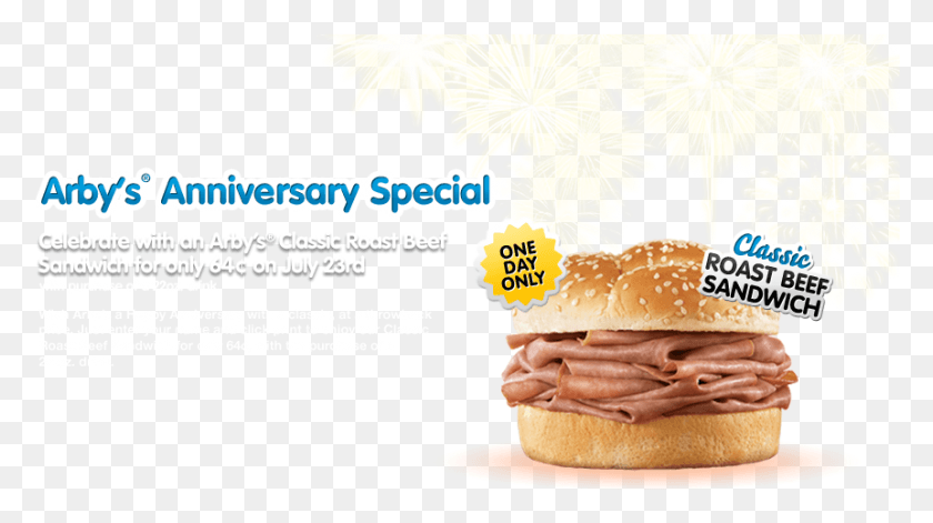 861x454 Arbys Coupons 3 5 Roast Beef Free Items 2 Can Dine Arbys Roast Beef, Burger, Food, Advertisement HD PNG Download