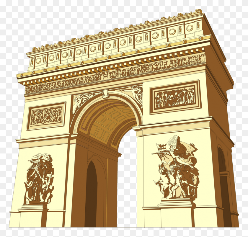 1024x976 Arc De Triomphe, Architecture, Building, Arch HD PNG Download