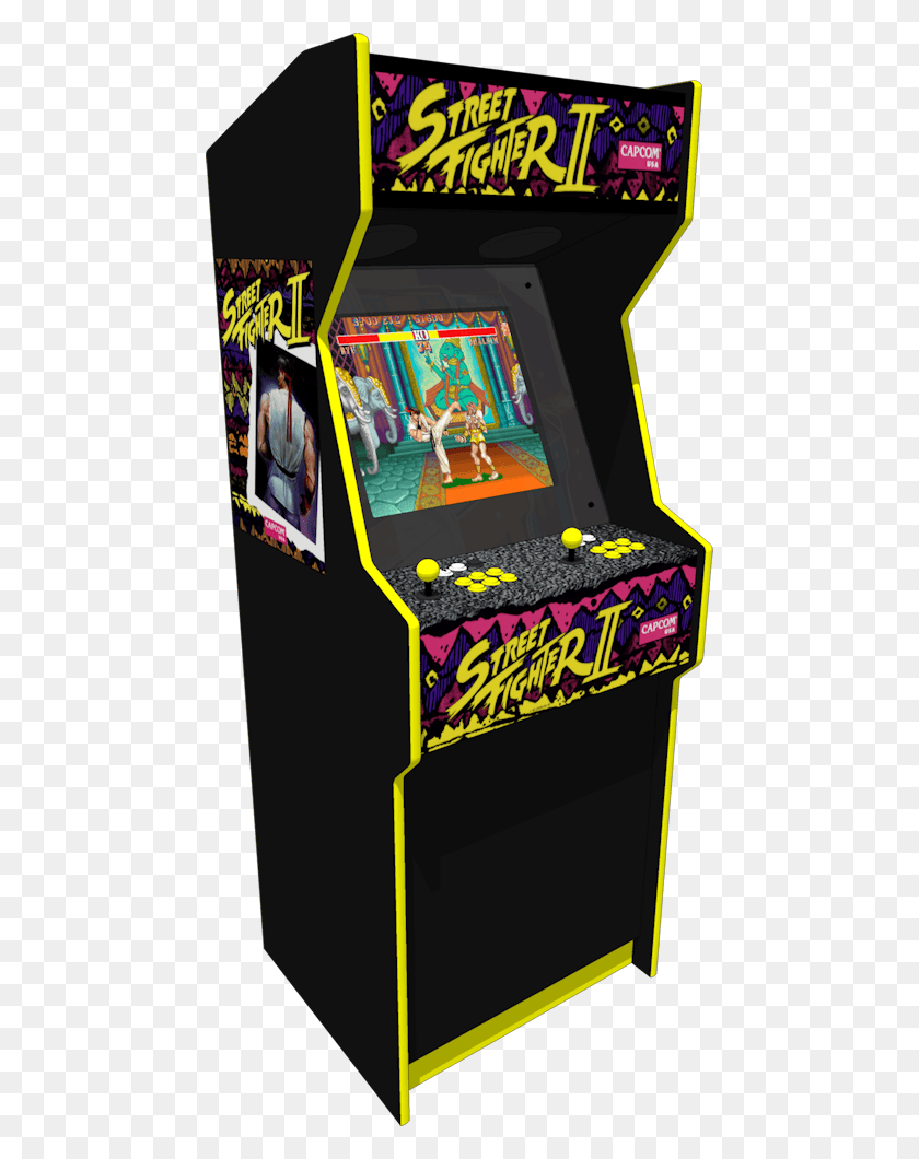 464x1000 Arcade Drawing Cabinet Arcade Street Fighter, Person, Human, Arcade Game Machine HD PNG Download