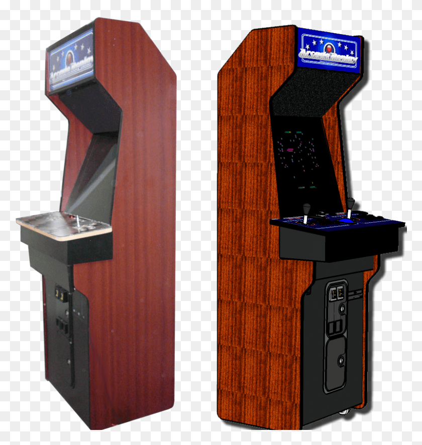 800x849 Arcadereplaycabpair Wood Finish Arcade Cabinet, Arcade Game Machine, Kiosk HD PNG Download