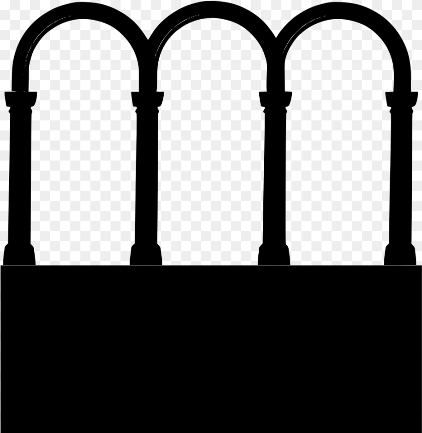 928x953 Arch Arcade Architecture, Gray PNG