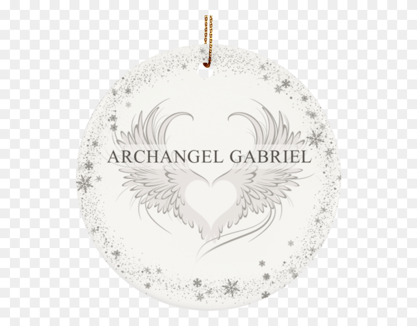 537x597 Archangel Gabriel Circle Ornament Circle, Pendant, Symbol, Coin HD PNG Download