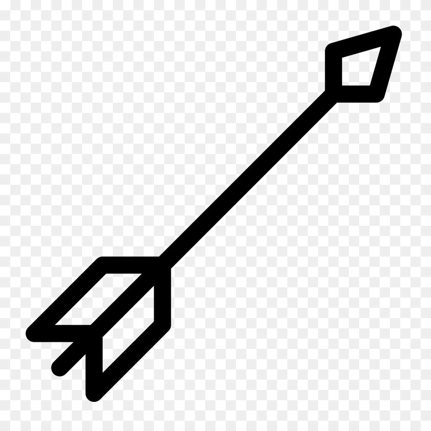 1600x1600 Archers Arrow Icon, Gray Clipart PNG