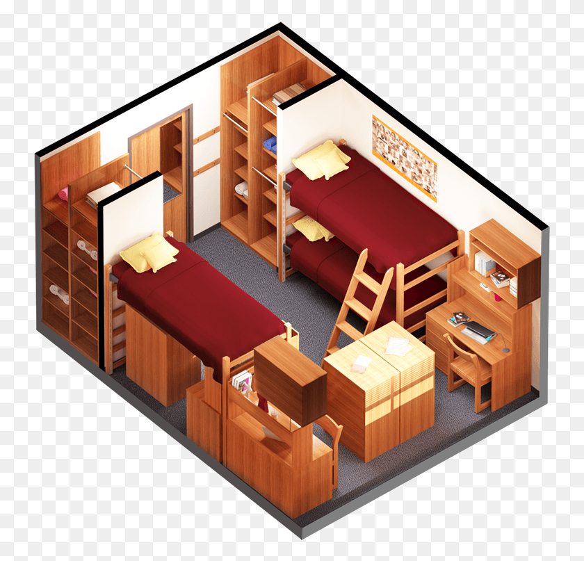 743x747 Architecture, Furniture, Bed, Bunk Bed HD PNG Download