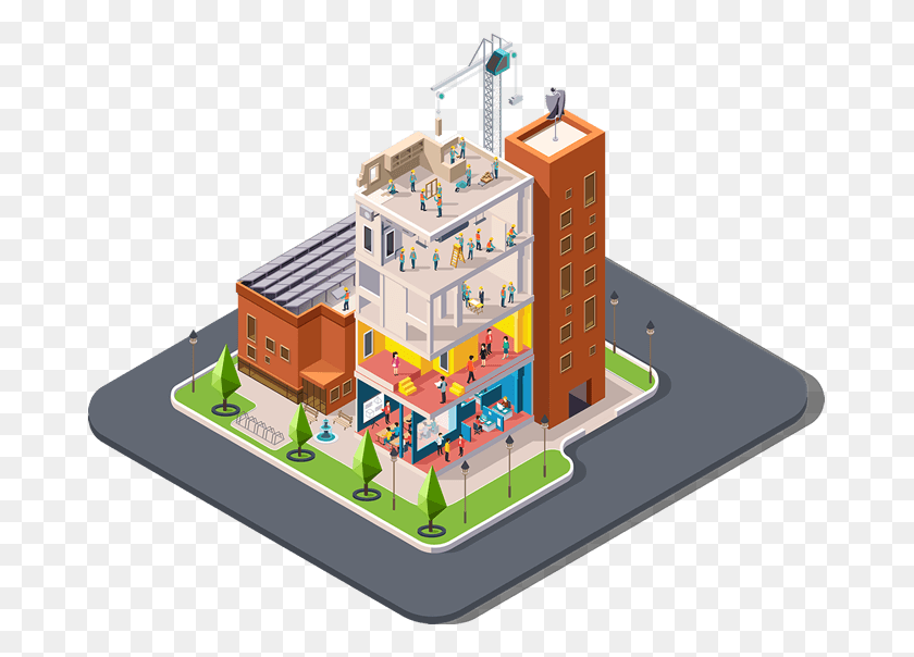 677x544 Architecture Bim Building, Toy, Housing, Mansion HD PNG Download