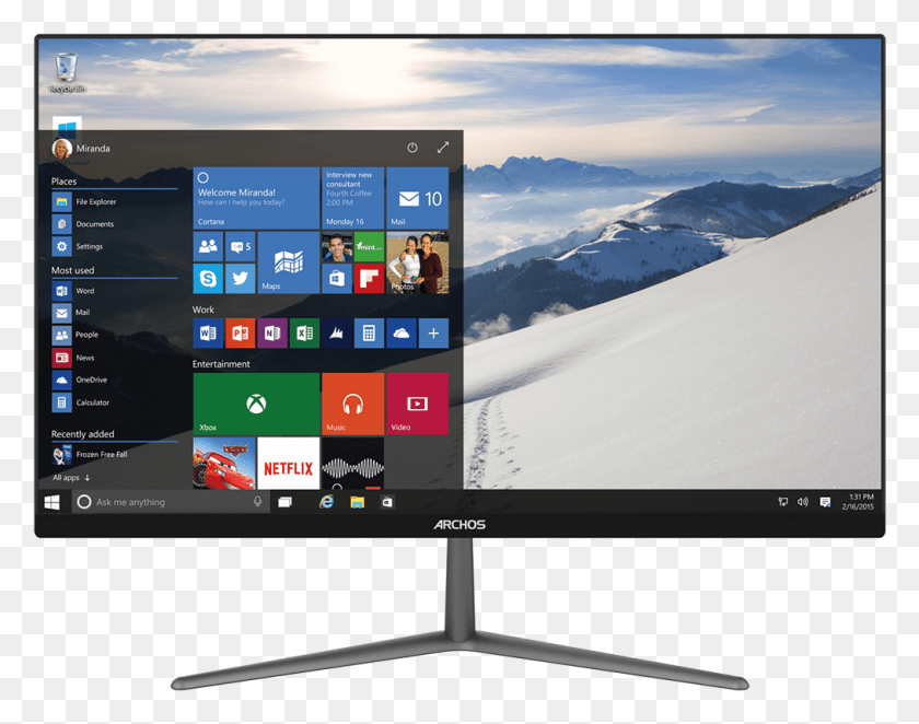 1013x782 Archos Vision Windows 10 Preview, Монитор, Экран, Электроника Png Скачать