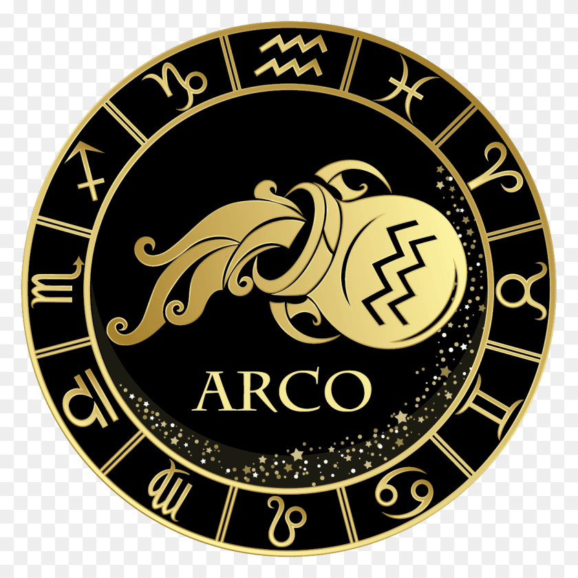 1113x1112 Arco Aquarius Zodiac Sign Logo, Symbol, Trademark, Coin HD PNG Download