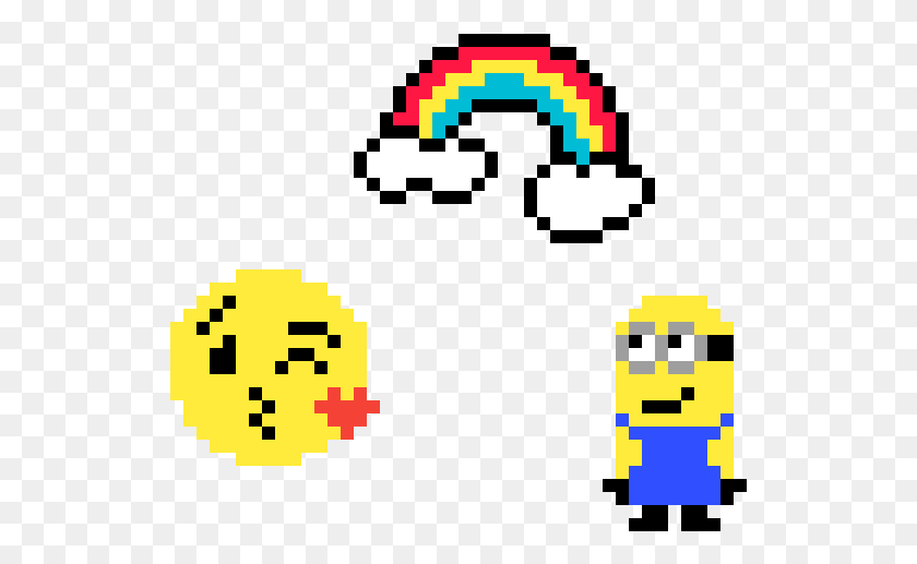 529x457 Arcoiris Miniom Emoji, Pac Man, Super Mario HD PNG Download
