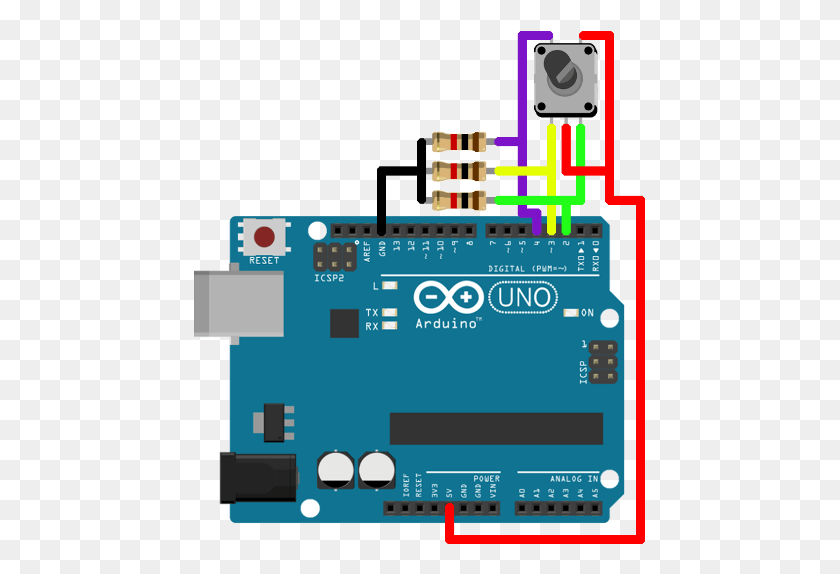 453x514 Arduino Uno Rotary Encoder Connection Arduino, Scoreboard, Electronics, Electronic Chip HD PNG Download