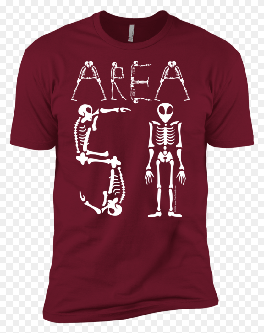 883x1135 Area 51 Alien Skeleton Premium Ufo T Shirt Shirt, Clothing, Apparel, T-shirt HD PNG Download