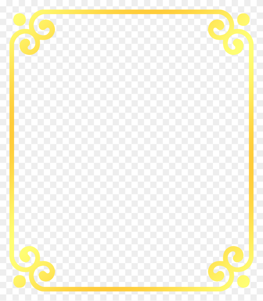 1460x1688 Area Pattern Golden Frame Transprent Free Golden Yellow Border, Lighting, Sweets, Food HD PNG Download