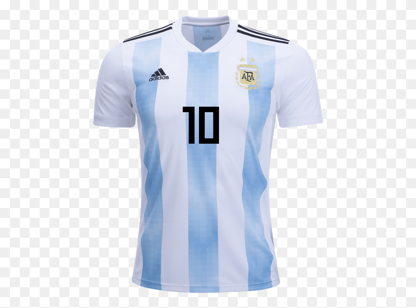 467x562 Argentina 2018 Home Jersey Dybala Argentina Soccer Jersey 2018, Clothing, Apparel, Shirt Hd Png Download