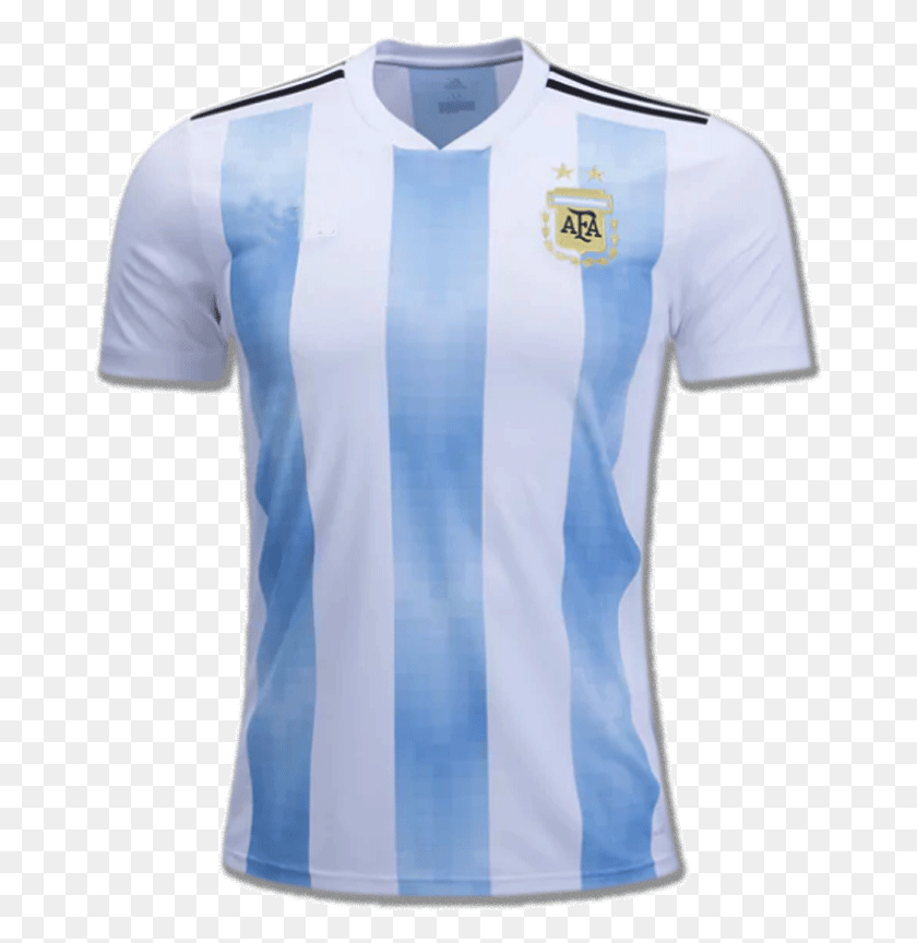 669x804 Argentina Football Jersey Home 2018 Fifa World Cup Argentina Jersey 2018, Clothing, Apparel, Shirt HD PNG Download