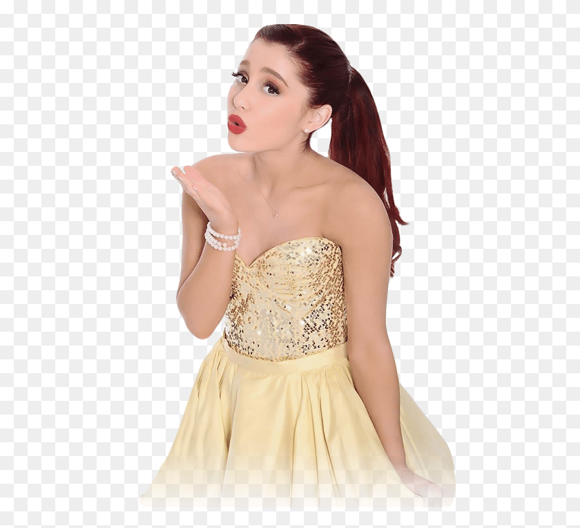 482x704 Ariana Grande Cat Valentine Victorious Dress Celebrity Famous Celebrity Transparent Background, Clothing, Apparel, Evening Dress HD PNG Download