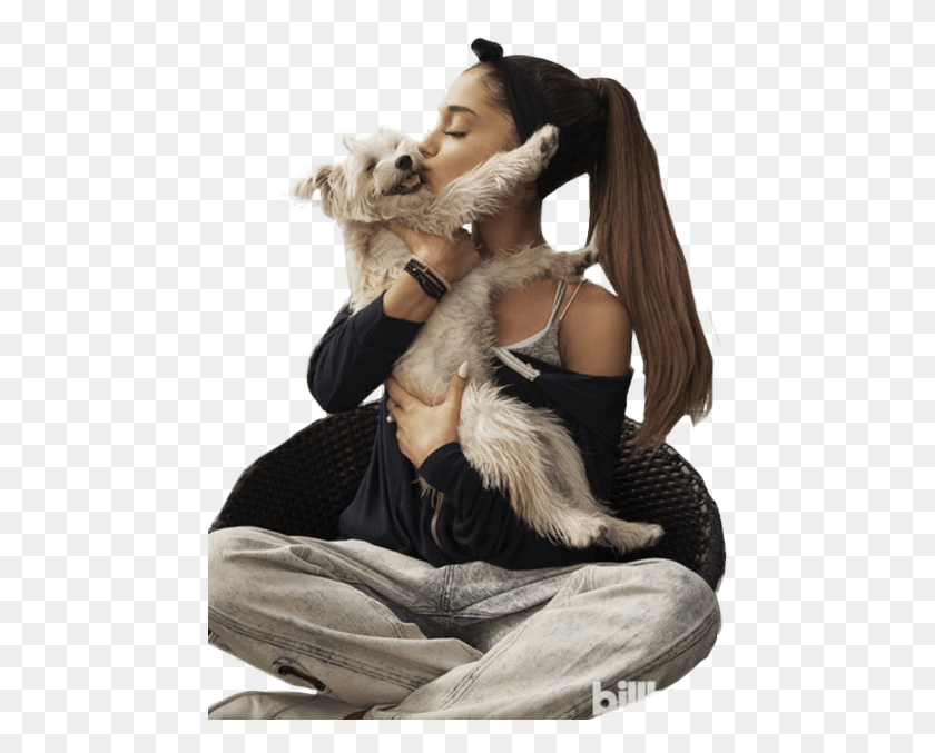 468x617 Ariana Grande Cuddling With A Cat Ariana Grande And Dog, Person, Clothing, Female HD PNG Download