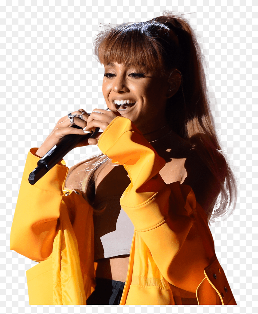 1572x1939 Ariana Grande In Yellow Dress On Stage, Clothing, Apparel, Person HD PNG Download