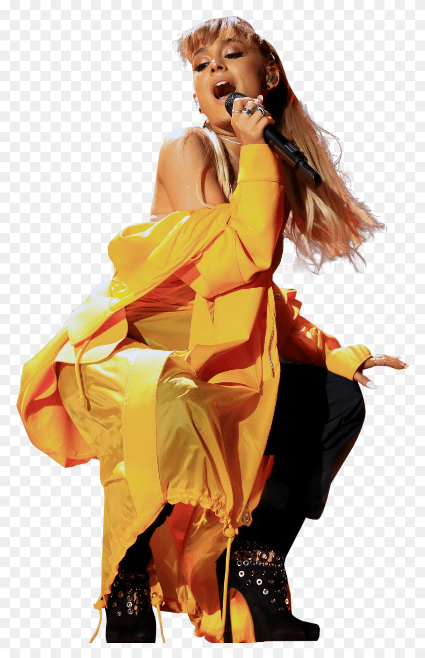 1477x2347 Ariana Grande In Yellow Dress On Stage Aesthetic Ariana Grande Yellow, Dance Pose, Leisure Activities, Clothing HD PNG Download