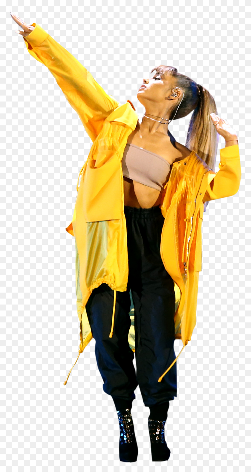 1141x2226 Ariana Grande In Yellow Dress On Stage Aquaman, Clothing, Apparel, Coat HD PNG Download