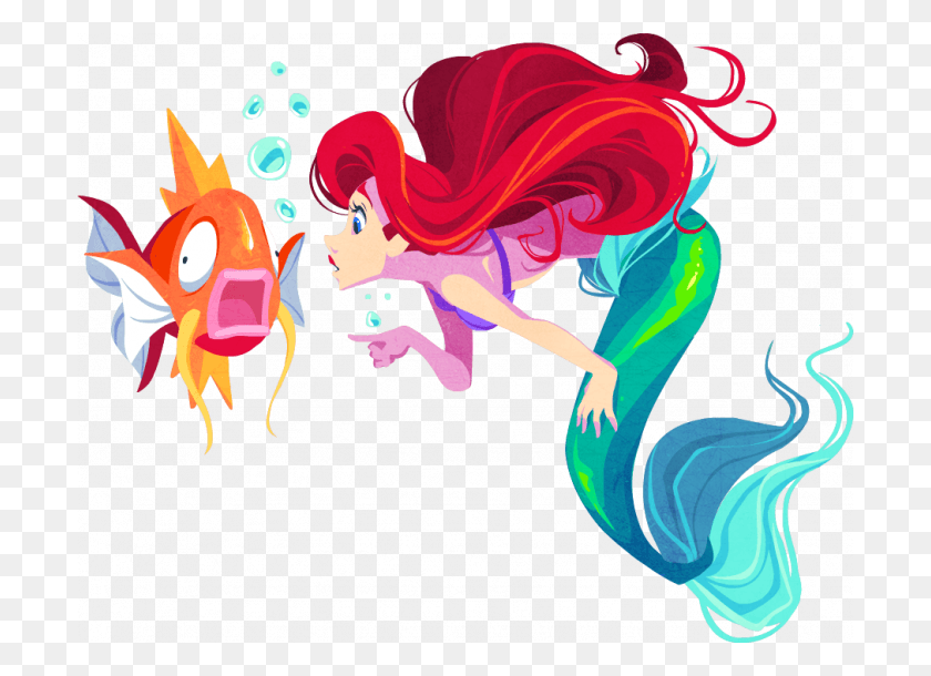 700x550 Ariel And Magikarp Disney Characters As Pokemon Trainers, Graphics, Dragon HD PNG Download