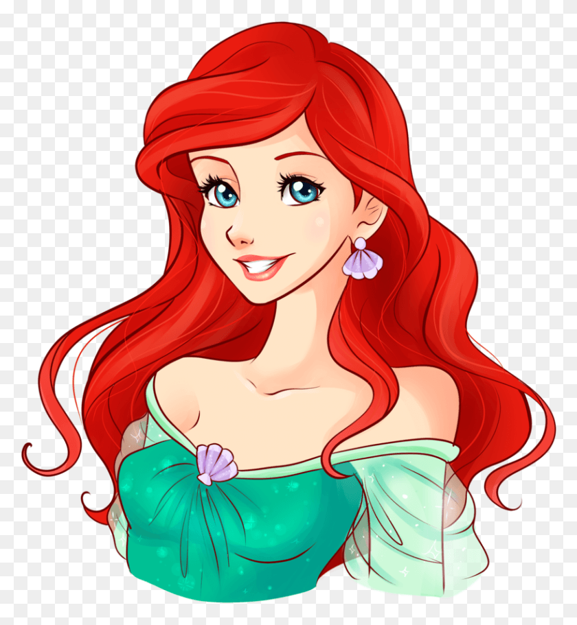 816x891 Ariel Clipart Princess Drawing Cartoon, Person, Human HD PNG Download