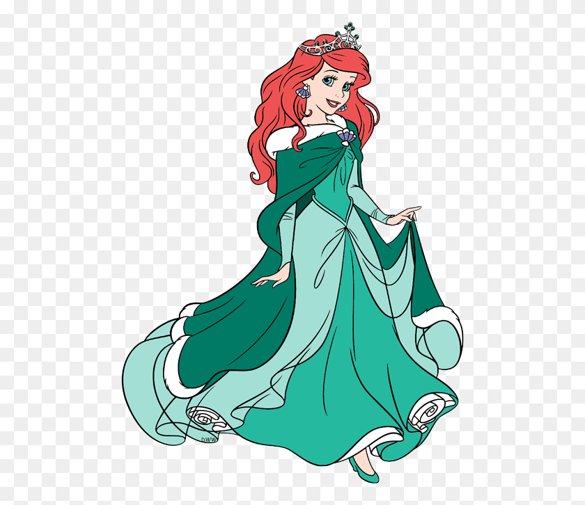 493x666 Ariel Winter Clipart Disney Princess Ariel Winter, Green, Dress, Clothing HD PNG Download