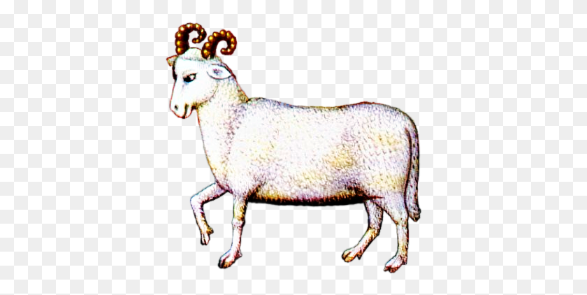368x362 Aries Zodiacsign Goat Ram Folkart Illustration Goat, Sheep, Mammal, Animal HD PNG Download
