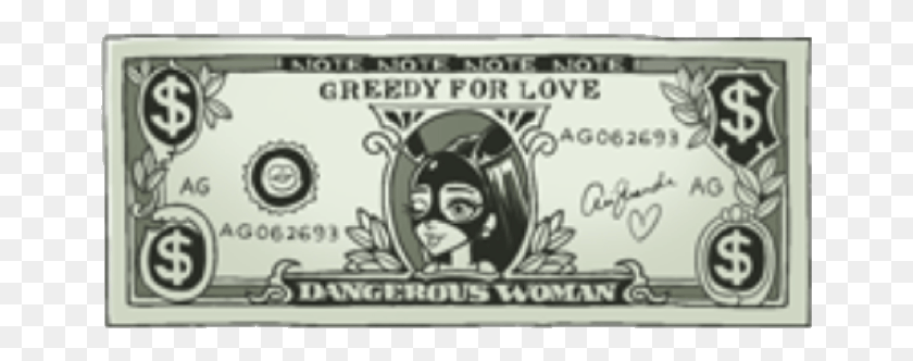 655x272 Arimoji Ariana Arianagrande Greedy Greedydollar Money Ariana, Dollar, Driving License, Document HD PNG Download
