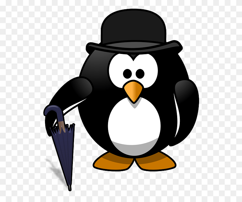 543x640 Aristocrat Tux Animal Bowler Gent Gentleman Hat Gentleman Penguin, Bird, King Penguin HD PNG Download