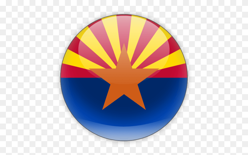 467x467 Arizona Flag Arizona Flag Inside State, Balloon, Ball, Sphere HD PNG Download