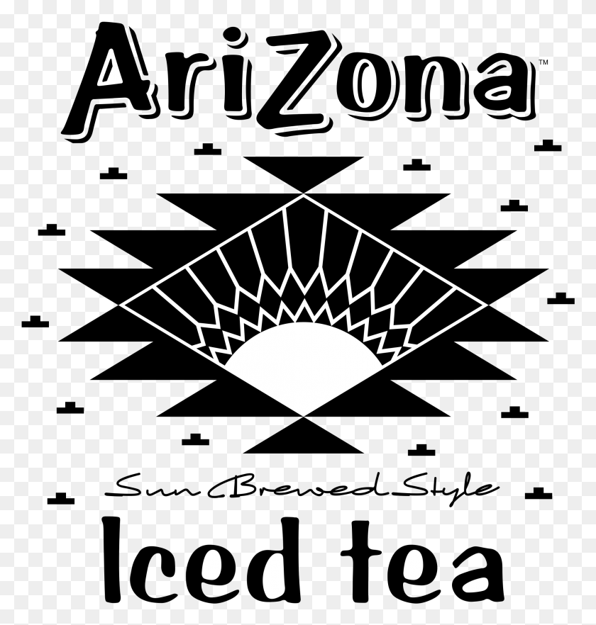 2079x2191 Arizona Iced Tea 01 Logo Transparent Arizona Iced Tea Logo Black And White, Spider Web HD PNG Download