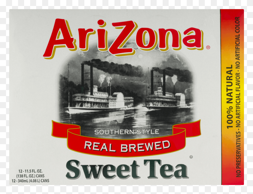1801x1354 Arizona Iced Tea Southern Style Real Blend Sweet Tea Arizona Sweet Tea Logo, Advertisement, Poster, Flyer HD PNG Download