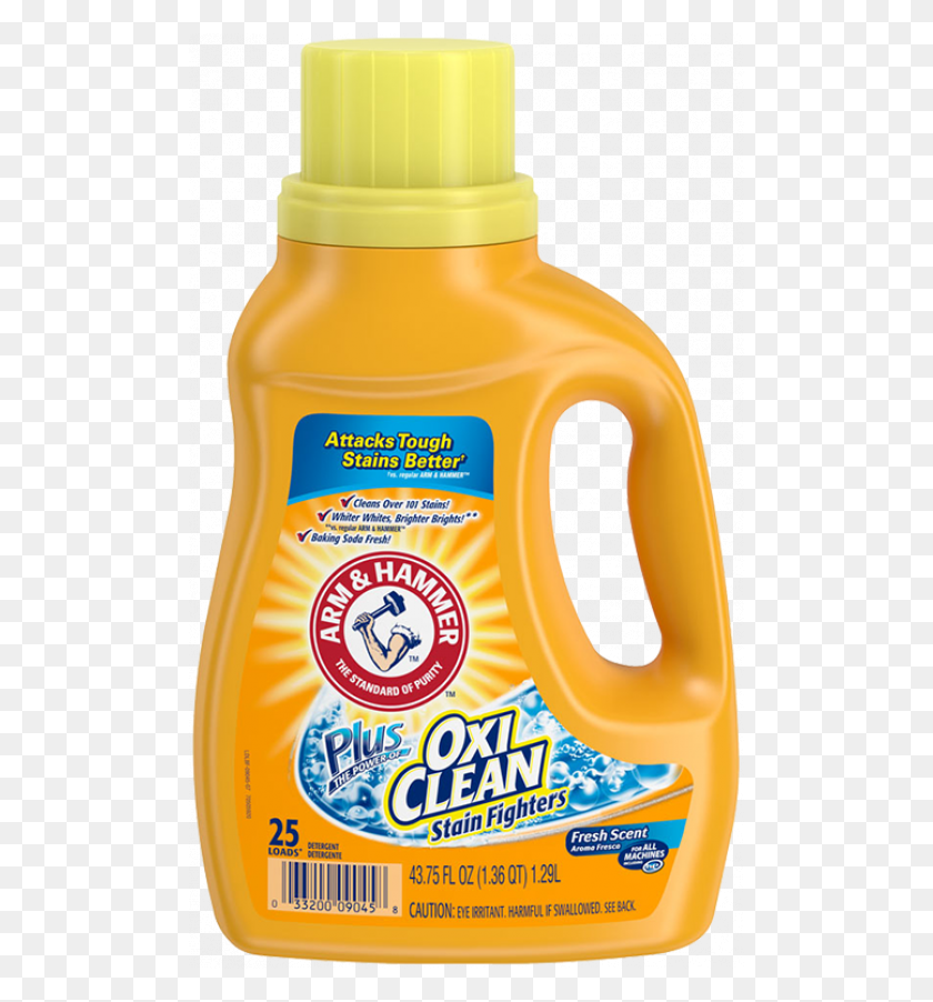 500x842 Arm Amp Hammer Liquid Plus The Power Of Oxi Clean Stain Oxiclean, Bottle, Beverage, Drink HD PNG Download